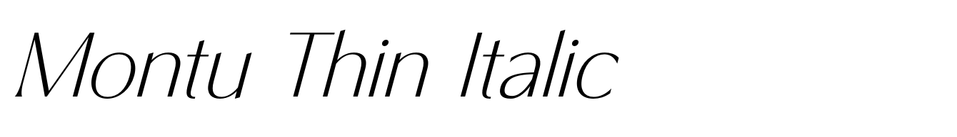 Montu Thin Italic